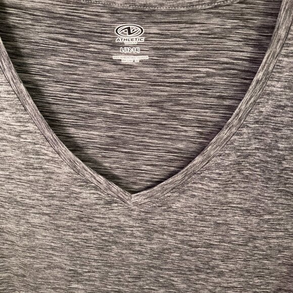 Women Athletic Works T Shirt Size 12-14 Black White - Picture 3 of 5